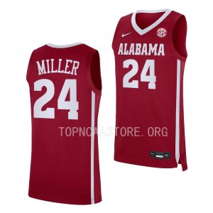 Men's Alabama Crimson Tide #24 Brandon Miller Crimson Replica NCAA College Basketball Jersey 2403XUHU1